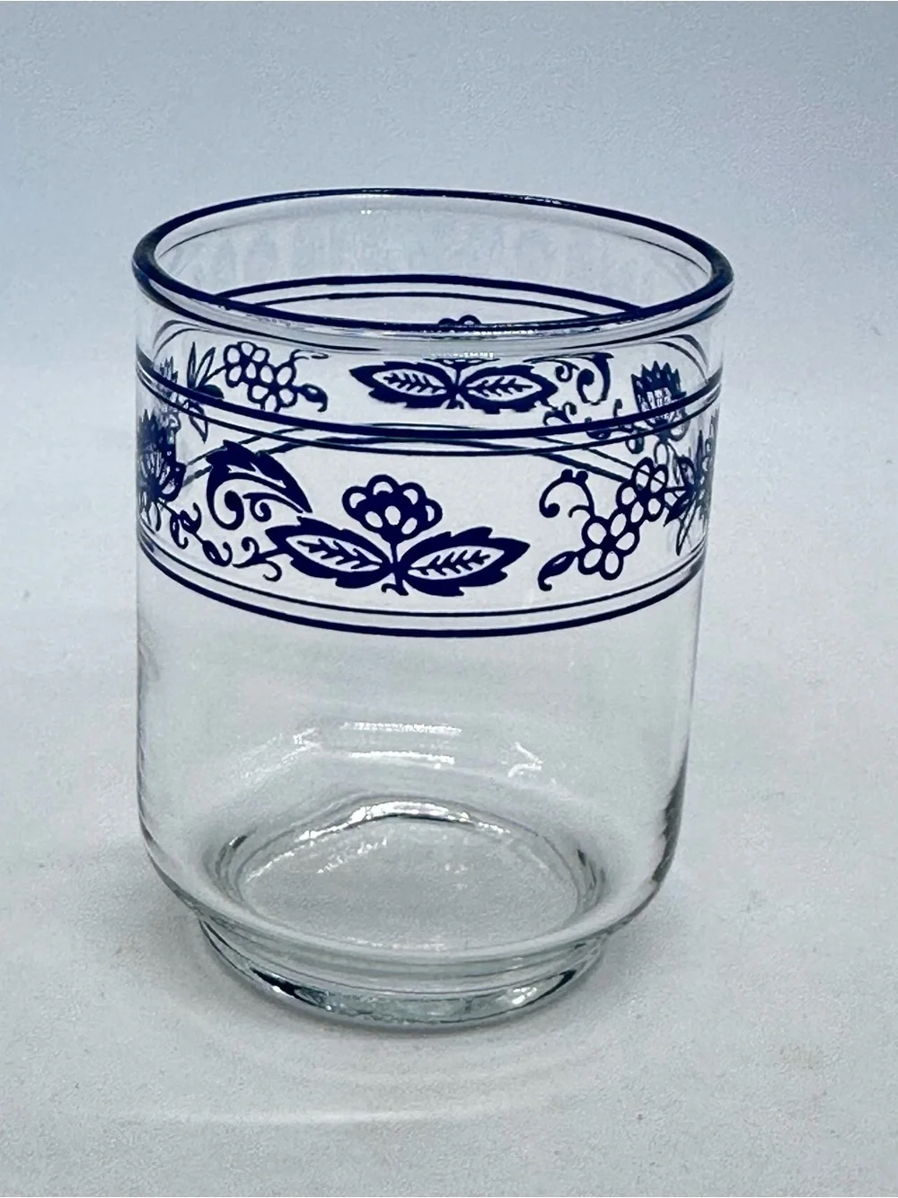 VTG 1970's Lot of 7 Libbey Corelle Old Towne Blue Onion 6oz Juice Glasses